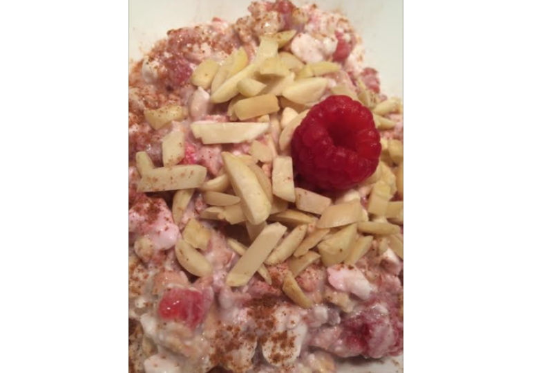 raspberry almond oatmeal